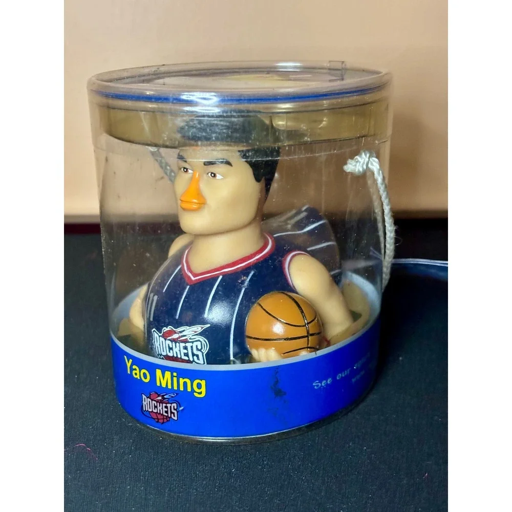 Celebriducks Yao Ming Houston Rockets NBA Rubber Duck 2003 Collectible Toy New